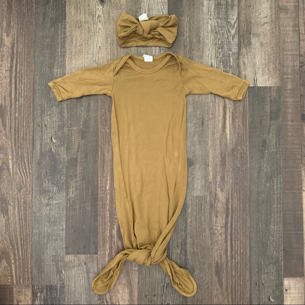 Kate Quinn Bamboo Knotted Gown + head wrap